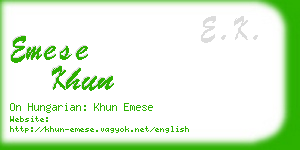 emese khun business card